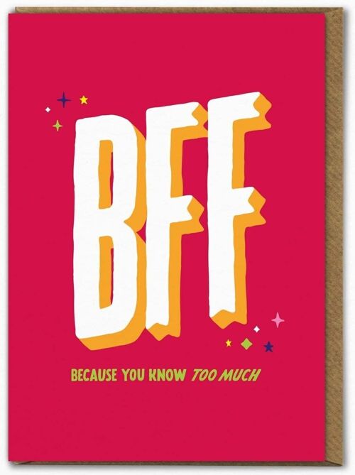 Funny Birthday Card - BFF By Ant Gardner