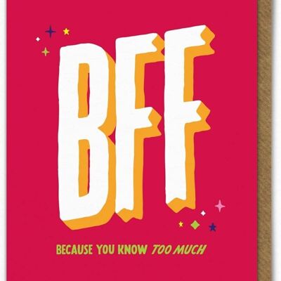 Funny Birthday Card - BFF By Ant Gardner