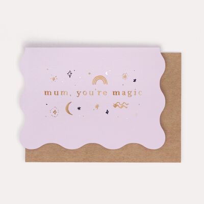 Maman tu es carte magique | Cartes de maman | Cartes de fête des mères | Carte d'anniversaire féminine
