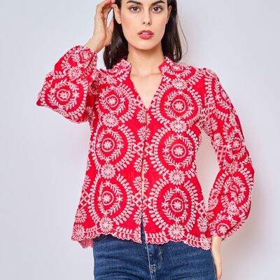 Embroidered blouse - 3009