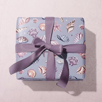 Papel de regalo conchas | Papel de regalo | Hoja de papel de regalo | conchas marinas