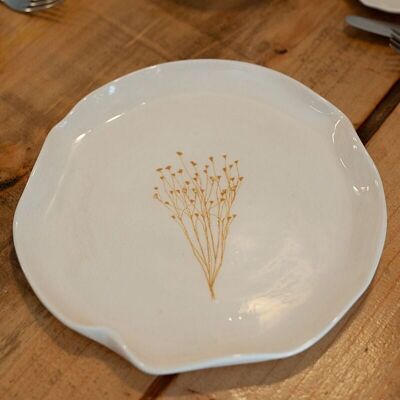 WILD FIELD DESSERT PLATE - Dishwasher and microwave safe