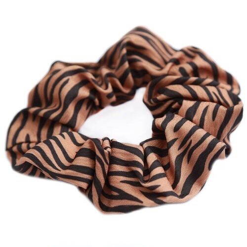 Scrunchie zebra dark brown