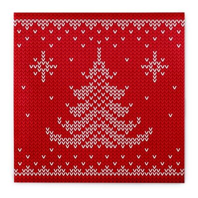 Christmas napkin Ted in red from Linclass® Airlaid 40 x 40 cm, 50 pieces