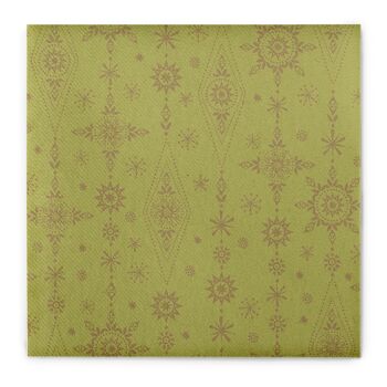 Serviette de Noël Brigitte en or olive en Linclass® Airlaid 40 x 40 cm, 50 pièces 1