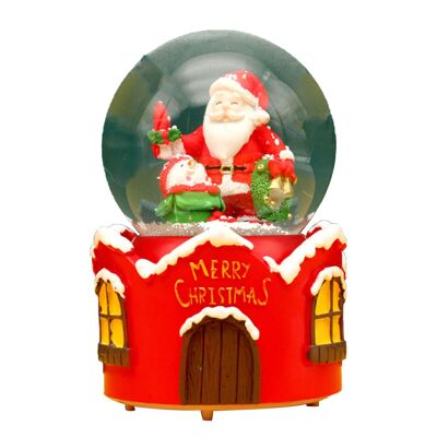 Christmas Snow Globe with Music Gliter Snow Ball