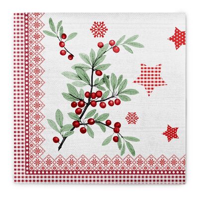 Christmas napkin Country Xmas made of Linclass® Airlaid 40 x 40 cm, 50 pieces