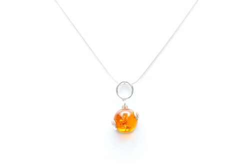 Small Round Amber Pendant