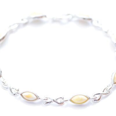 Butterscotch Amber Infinity Bracelet