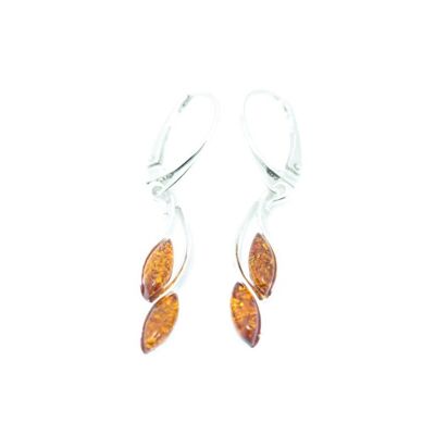 Amber Leaf Earrings