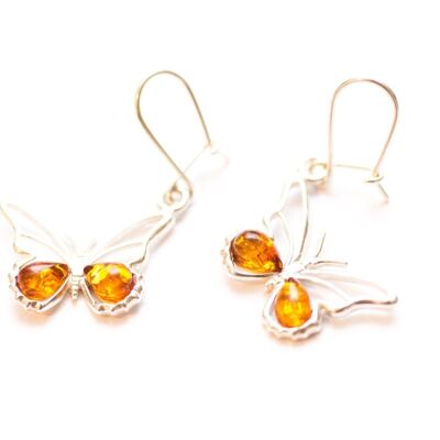 Boucles d'Oreilles Pendantes Papillon