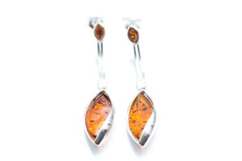 Boucles d'Oreilles Pendantes Ambre 1