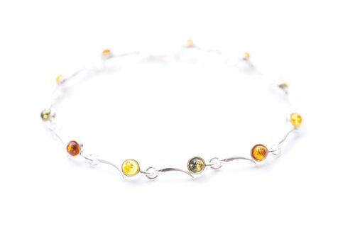 Minimal Multicolour Amber Bracelet