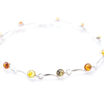 Minimal Multicolour Amber Bracelet