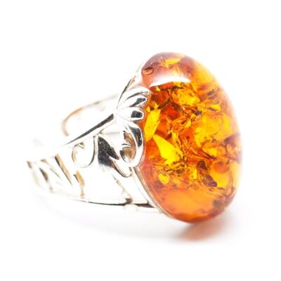 Oval Amber Ring