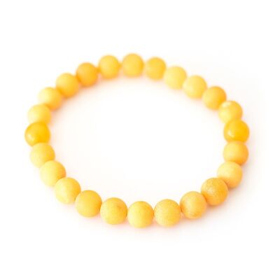 Bracelet de perles d'ambre jaune de luxe