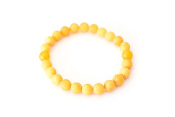 Bracelet de perles d'ambre jaune de luxe 1