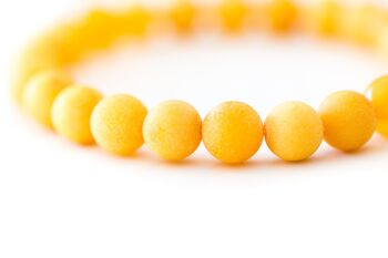 Bracelet de perles d'ambre jaune de luxe 2