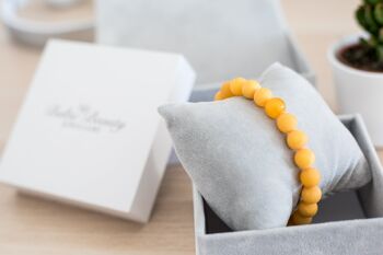 Bracelet de perles d'ambre jaune de luxe 7