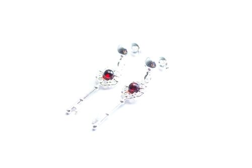 Cherry Amber Key Earrings