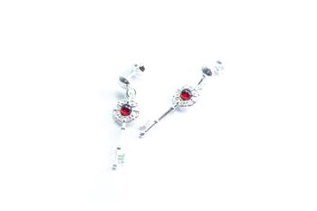 Boucles d'Oreilles Clé Ambre Cerise 4