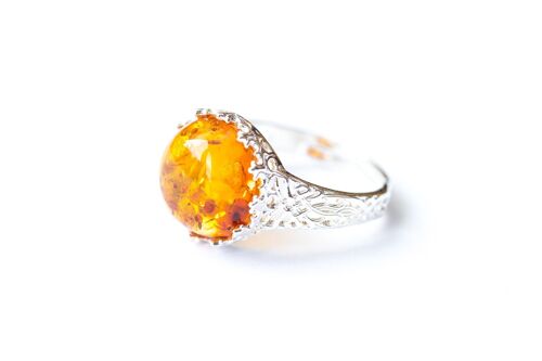 Princess Crown Amber Ring