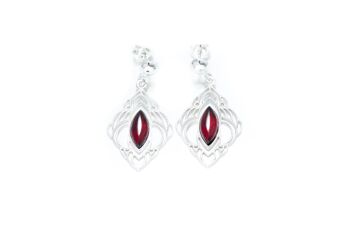 Boucles d'oreilles Chandelier Frame Cherry Ambre 1