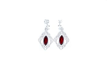 Boucles d'oreilles Chandelier Frame Cherry Ambre 3