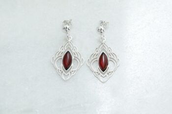 Boucles d'oreilles Chandelier Frame Cherry Ambre 4