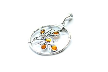 Pendentif Ambre Inspiré du Bambou 2