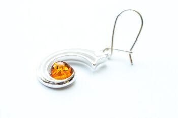 Boucles d'Oreilles Modernes Ambre Orbite 4