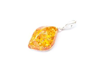 Elégant Pendentif Ambre Doré 3