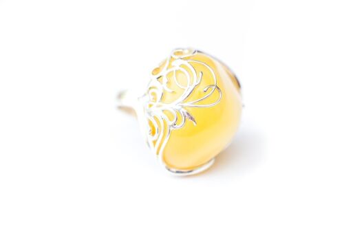 Butterscotch Amber Cocktail Ring