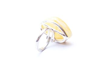 Bague Ambre Marbré Floral 3