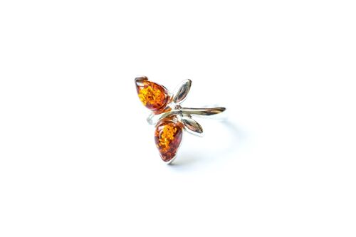 Amber Butterfly Midi Ring