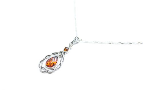 Suspended Droplet Amber Pendant