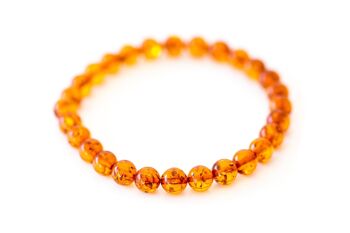 Bracelet de perles de sphère d'ambre classique 1
