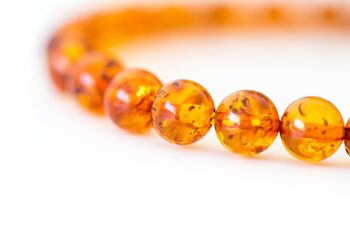 Bracelet de perles de sphère d'ambre classique 2