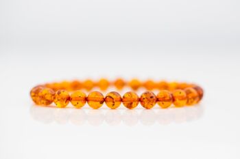 Bracelet de perles de sphère d'ambre classique 3