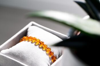 Bracelet de perles de sphère d'ambre classique 5