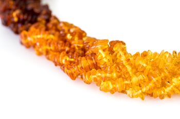 Ensemble de bijoux collier et bracelet en ambre épais dégradé 5