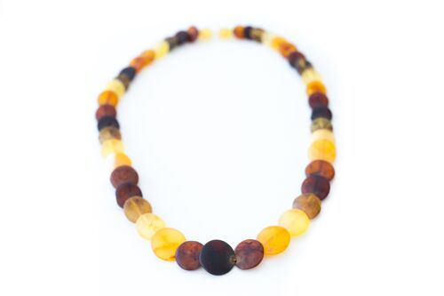 Multicolour Amber Disc Necklace