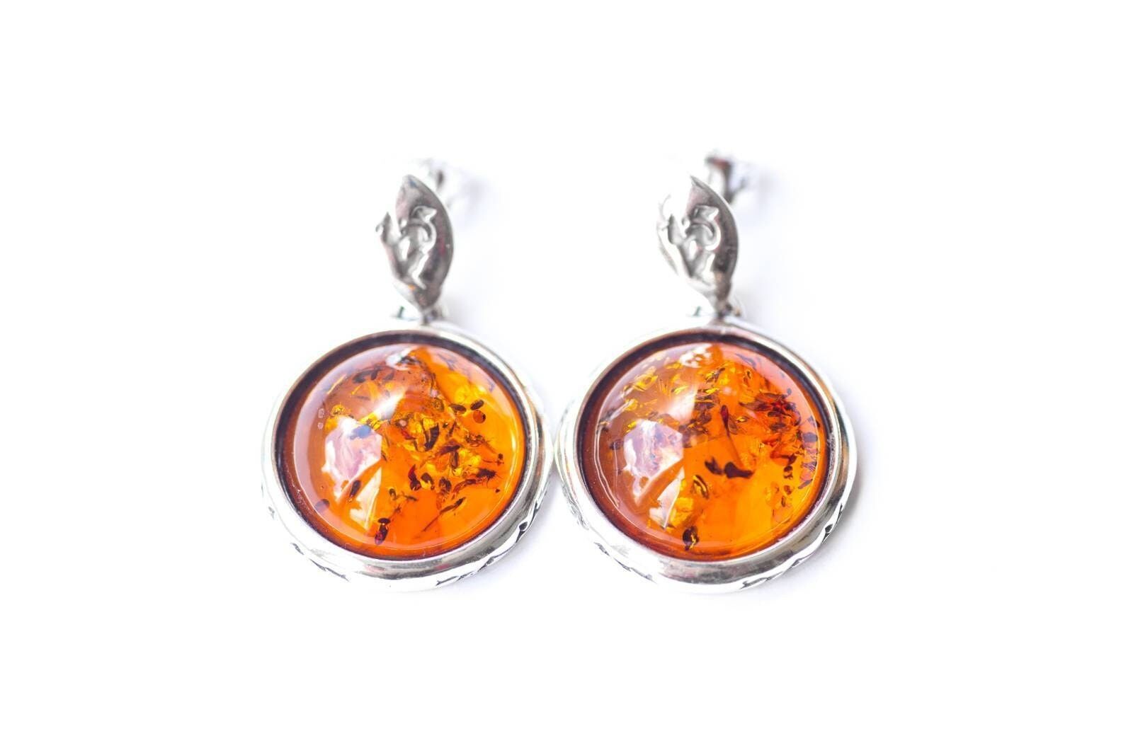 Pendientes de ámbar de inspiración azteca