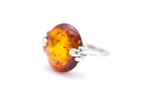 Amber Pastille Cocktail Ring