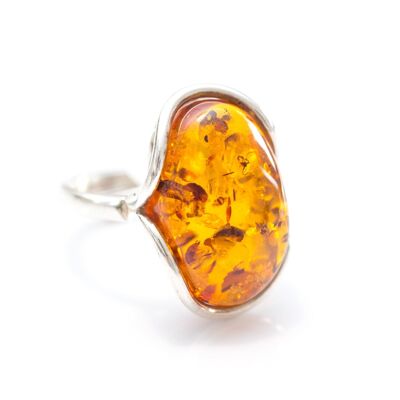 Classic Cocktail Amber Ring