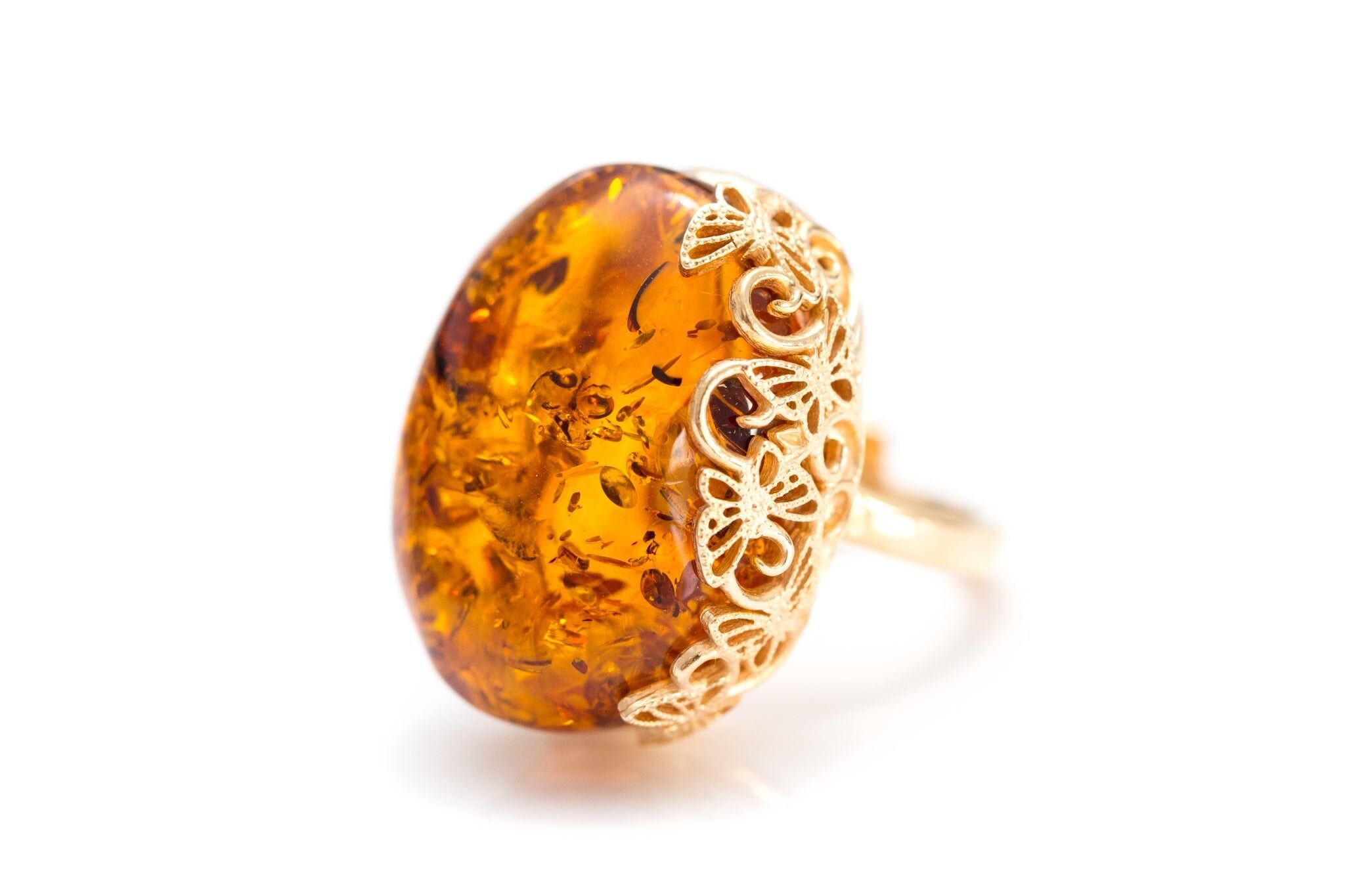 OOAK Gold Schmetterling Cocktailring