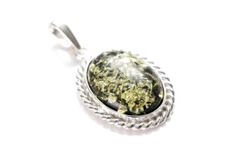 Pendentif Ambre Vert Quintessence 3