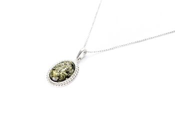 Pendentif Ambre Vert Quintessence 4