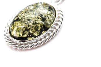 Pendentif Ambre Vert Quintessence 5