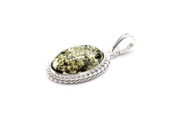 Pendentif Ambre Vert Quintessence 6